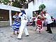 Dancing couples from each band dressed in traditional farming style, Majagua, Cuba