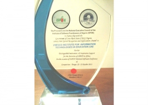
	UNESCO IITE was awarded by the Third International Software Conference & Competition
