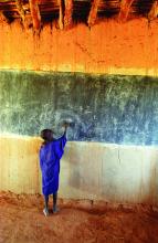 Child in the classroom of Tintihigrene school, Mali. Credit: [Poulomi Basu / EFAReport]