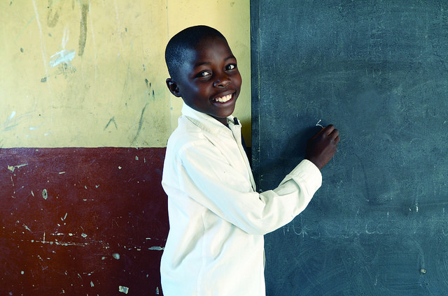 A learner in 4th Grade at Putuma JSS, South Africa. Credit: [Eva-Lotta Jansson / EFAReport]