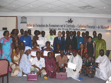 Training of trainers on Microsoft Unlimited Potential curriculum in Senegal