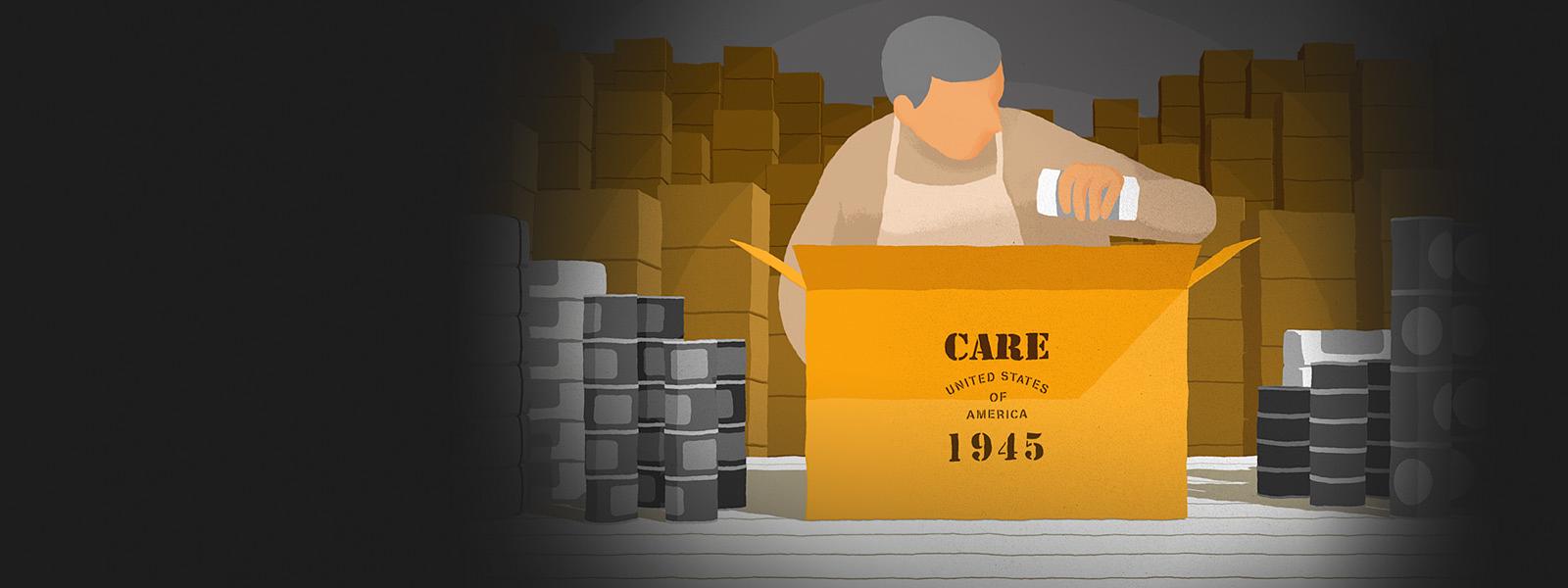The first CARE packages were filled with ingredients to make life-saving meals for survivors of WWII. 70 years later, CARE is delivering lasting change to the poorest countries around the world.