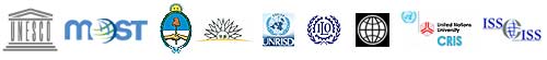 Logos de UNESCO, MOST, Argentina, Uruguay, UNRISD, OIT, Banco Mundial, UNU-CRIS, CICS