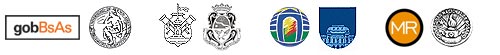 Logos of the cities and universities of Buenos Aires, Crdoba, Rosario and Montevideo
