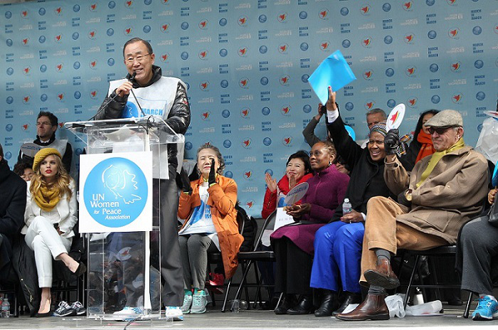 On International Women's Day, UN Secretary-General Ban Ki-moon calls for boosted global efforts to achieve gender equality. Photo: UN Photo/Devra Berkowitz