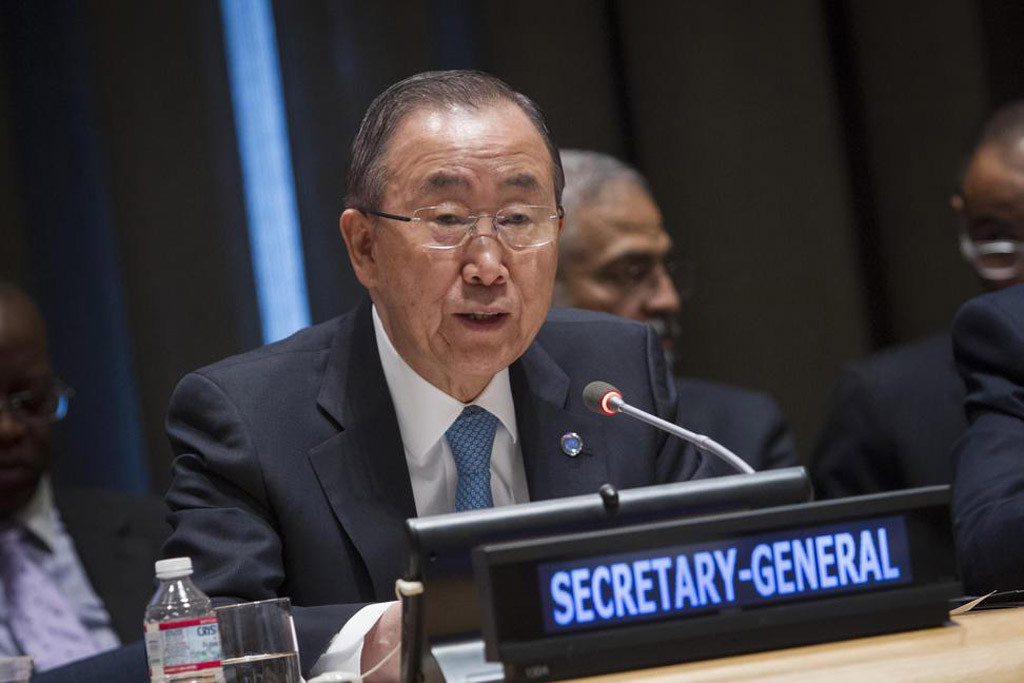 Secretary-General Ban Ki-moon delivers opening remarks to the General Assembly’s Informal Interactive Hearing for the Third International Conference on Financing for Development. UN Photo/Loey Felipe
