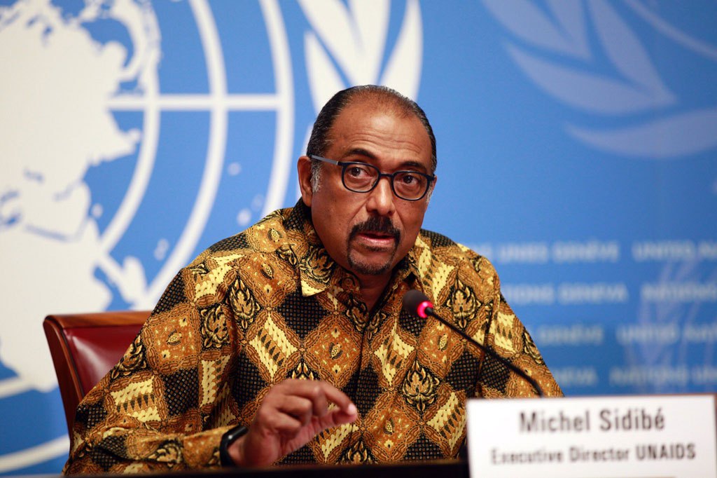 Photo: UNAIDS Executive Director Michel Sidibé launches the Prevention gap report at a press conference in Geneva. Photo: UNAIDS