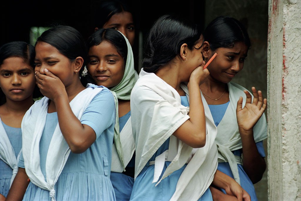 Photo: Students laugh as they leave school in Bangladesh. Photo: Scott Wallace/World Bank