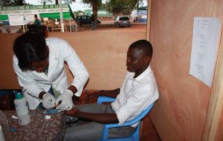 Testing for hepatitis in Togo. Photo: IRIN/Isidore Akollor