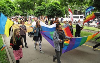 Photo: Lesbian, gay, bisexual, transgender and intersex (LGBTI) pride march.