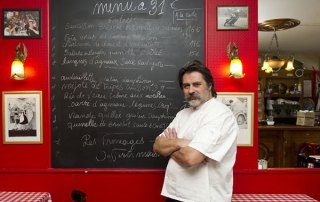 Jean-Marc Roman, owner/chef of the Café du Rhône in Haute Savoie, France, follows a longstanding tradition of preparing local products of top quality and freshness while also adhering to the 5 keys to safer food recommended by WHO. Photo: WHO/V. Martin