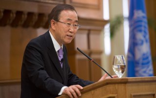 Secretary-General Ban Ki-moon delivers a speech at Stanford University in California, entitled ‘The UN at 70’. June 2015 San Francisco, United States UN Photo/Mark Garten