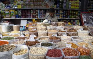 Photo: Pulses for sale at Rome's Esquilino market.