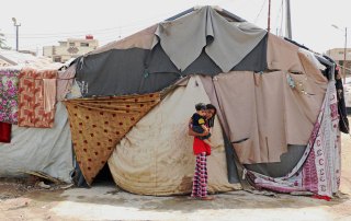 Photo: The family living in this tent in Baghdad, Iraq, explained that the camp and the tents were not ready for winter in September 2015.