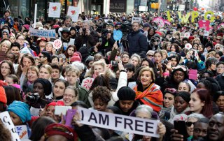 International Women's Day march in New York City. Photo: UN Women/J. Carrier.