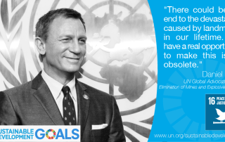 The Global Advocate for the Elimination of Mines and Explosive Hazards,  Actor Daniel Craig, Participates in the Launch of the Sustainable Development Goals