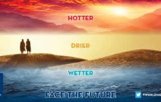 Graphic: The 2016 theme of World Meteorological Day is "Hotter, Drier, Wetter."