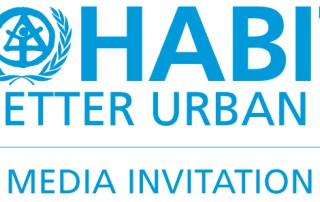 Logo: UN HABITAT - For a Better Future - Media Invitation