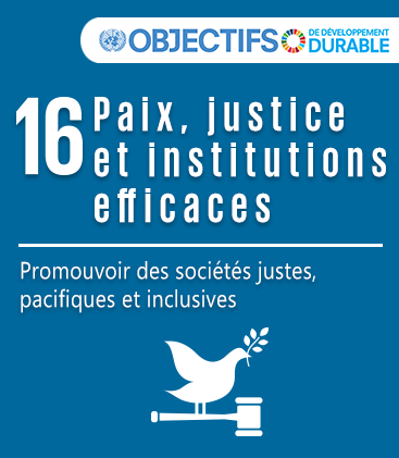 ODD - Objectif 16 : Paix, justice et institutions efficaces