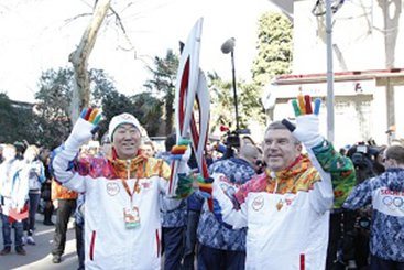 Глава ООН на Зимних Олимпийских играх в Сочи в 2014 году