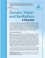 Nota de políticas sobre Gender, water and sanitation