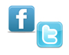 Facebook and Twitter Icons 