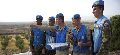 Briefing of UNDOF platoon leaders, Golan. 