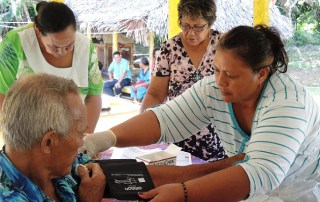 Photo: In a creative new initiative to improve health and save lives in villages across Samoa, women's groups are mobilizing their communities to prevent and control noncommunicable diseases (NCDs). WHO/S. McCarthy