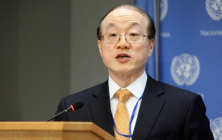 中国常驻联合国代表刘结一。联合国图片/Devra Berkowitz