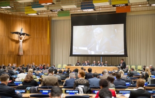 联大举行与下任秘书长候选人非正式对话会。联合国/Rick Bajornas