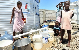Des déplacés à Port-au-Prince, en Haïti.