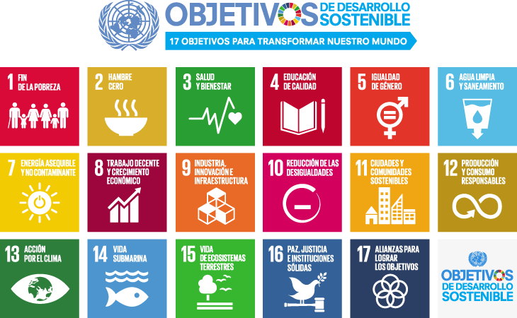 Cartel de los 17 objetivos de los Objetivos de Desarrollo Sostenible