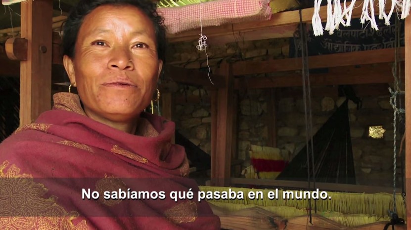 Una mujer nepalí. Captura de vídeo. La ONU en acción