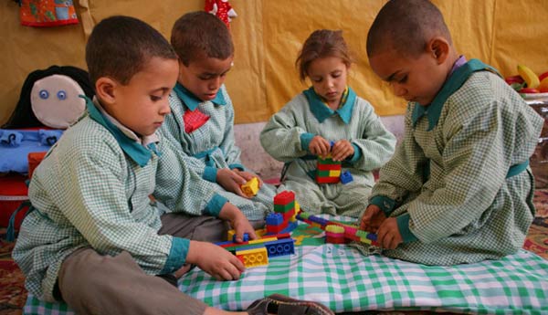 Niños egipcios en la escuela. Foto de archivo: UNICEF/Giacomo Pirozzi
