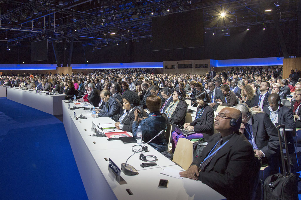 Sesión plenaria de la COP21. Foto: UNFCCC
