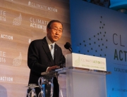 Ban Ki-moon en la reunión sobre cambio climático en Washington, D.C. Foto: Banco Mundial