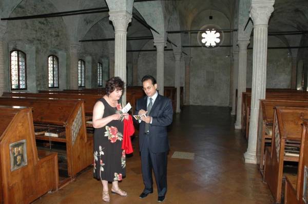 Abdul Waheed Khan visit the Biblioteca Malatestiana, Cesena, Italy