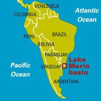 Map of Lake Merín basin