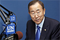 Secrétaire général enregistre un messages de bienvenue aux visiteurs à l'ONU