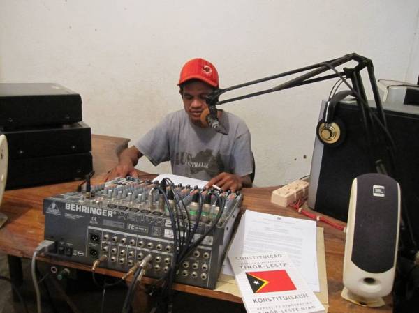 Timor Leste - A young volunteer of Los Palos Community Radio