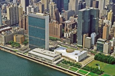 Vista aérea de la Sede de la ONU
