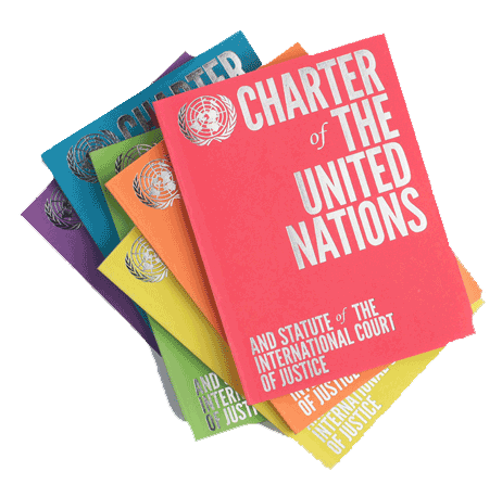 UN Charter covers in different colours