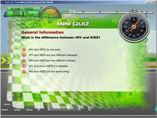 Mini-Quizz on HIV and AIDS - Example Question