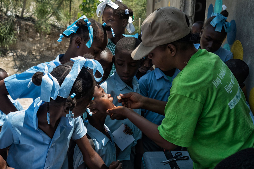 Government of Haiti has launched a vaccination campaign against cholera that aims to reach 400,000 people in 2016. Photo: UN/MINUSTAH/Logan Abassi