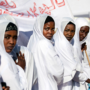 Students from the Midwifery School of El Fasher, North Darfur