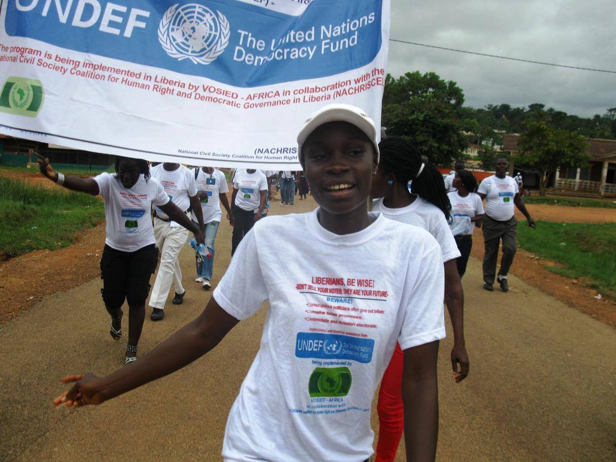 An UNDEF Liberia project works for sustainable human, civic and electoral rights among marginalized populations. 