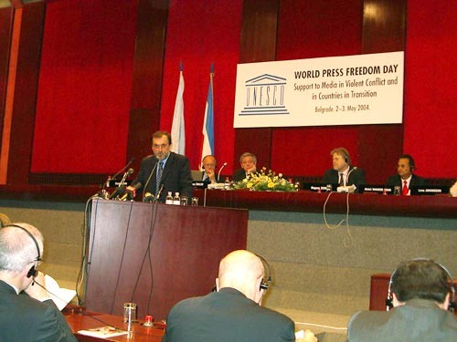 President of Serbia at the Opening Ceremony of the WPFD 2004