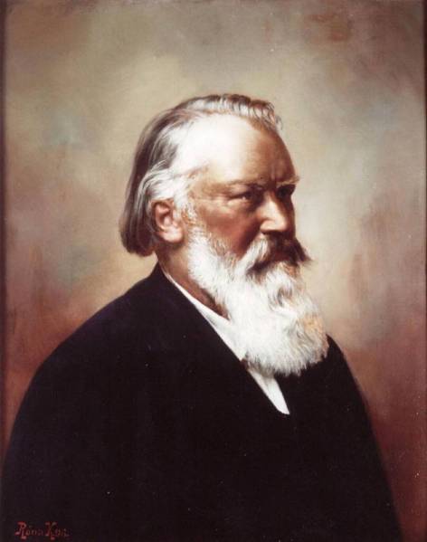Portrait of Johannes Brahms by K. Rona, 1896.