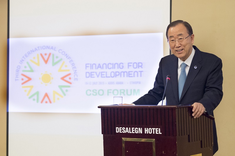 Ban-Ki-moon at a podium