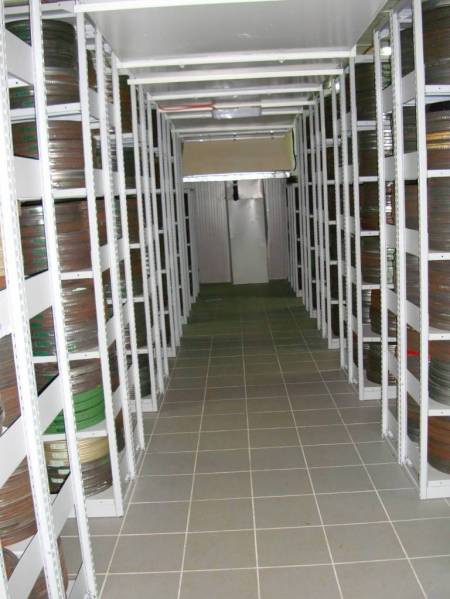 Interior of a film storage facility